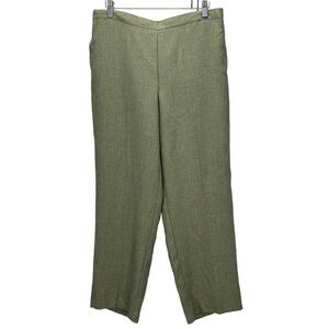 Alfred Dunner Classic Fit Comfort Elastic Back Waist Short Pant - Green -size 12